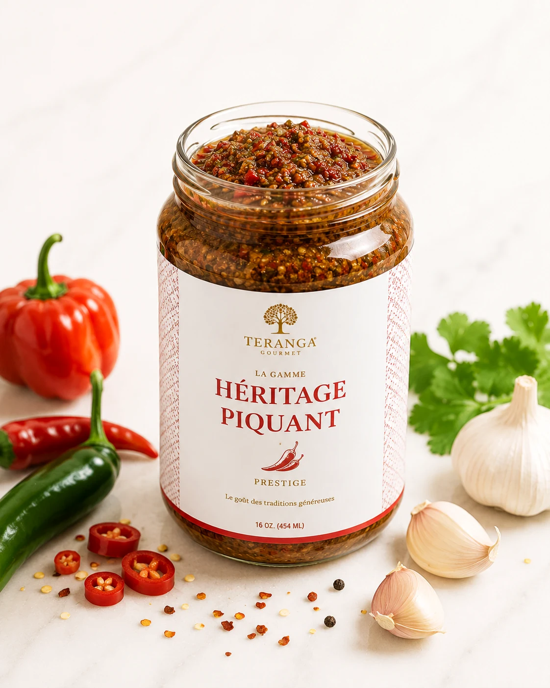 Teranga Gourmet Héritage Sauce Verte, sauce fraîche aux légumes frais et épices naturelles