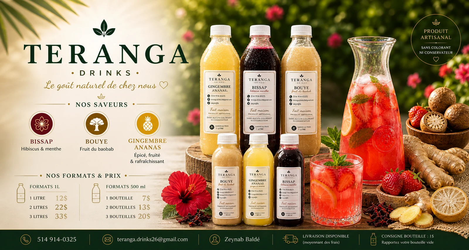 Galerie Teranga Délices, boissons naturelles et produits gourmands africains